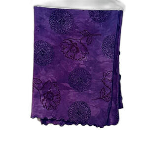 Beautiful Organic Bamboo Purple Scarf with Unique Design